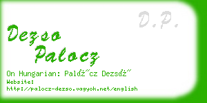 dezso palocz business card